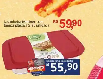Lasanheira marinex com tampa plástica 5.3l