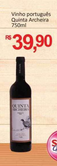 Supermercados Savegnago Vinho português quinta archeira oferta