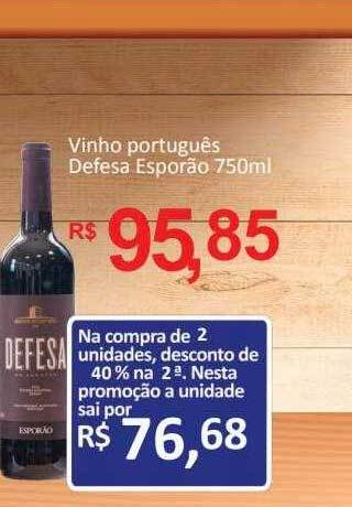 Supermercados Savegnago Vinho português defesa esporão oferta
