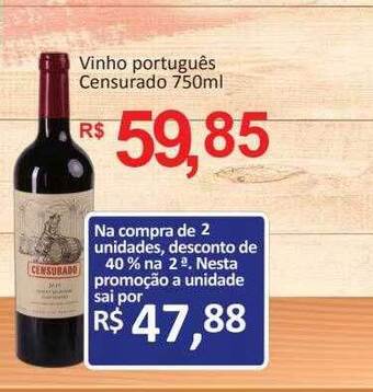 Supermercados Savegnago Vinho português censurado oferta