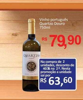 Supermercados Savegnago Vinho português quartzo douro oferta