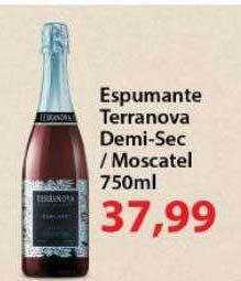 Chama Supermercados Espumante terranova demi-sec moscatel oferta