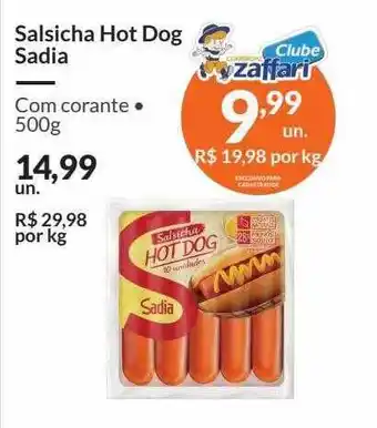 Zaffari Salsicha hot dog sadia oferta