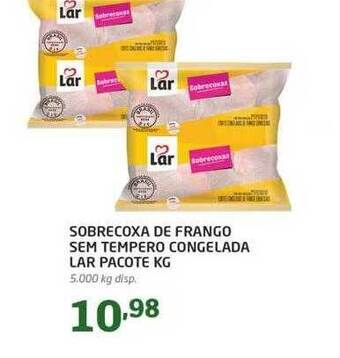 Cooper Sobrecoxa de frango sem tempero congelada lar pacote oferta
