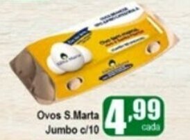 Higa's Supermercado Ovos S.Marta Jumbo c/10 oferta