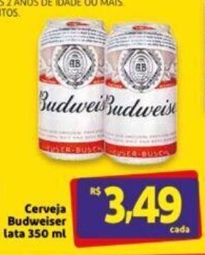 Extra Supermercado Cerveja Budweiser lata 350ml oferta
