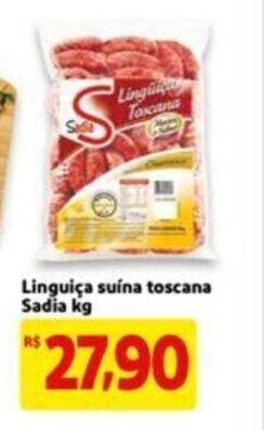 Extra Supermercado Linguica Suina Toscana Sadia 1kg oferta