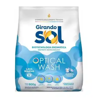Macro Atacado Treichel Lava roupas em pó girando sol floral paris sachê 800g oferta