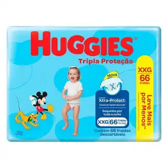 Carrefour Fralda huggies tripla proteção xxg - 66 fraldas oferta