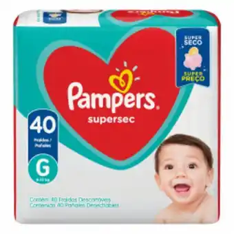 Nordestão Fralda pampers supersec mega g c/40 . oferta