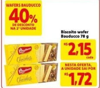 Extra Supermercado Biscoito wafer Bauducco 78g oferta