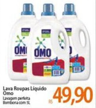 Atacadão Lava roupas Liquido Omo 5L oferta