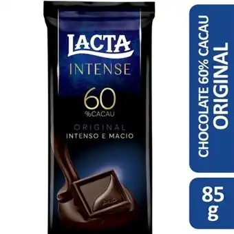 Rede Top Chocolate lacta intense 60% cacau original 85g oferta