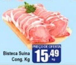 Higa's Supermercado Bisteca Suina Congelada 1kg oferta