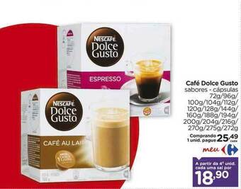 Carrefour Café Dolce Gusto Sabores Cápsulas oferta