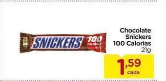 Carrefour Chocolate Snickers 100 Calorias 21g oferta