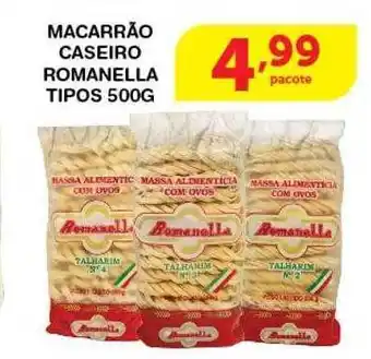 Roldão Macarrão caseiro romanella tipos oferta