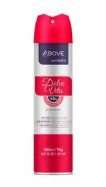 Desodorante antitranspirante above aerosol women dolce vita 150 ml