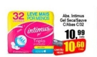 Higa's Supermercado Abs. Intimus Gel Seca/ Suave c/ Abas c/32 oferta