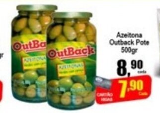 Higa's Supermercado Azeitona Outback pote 500g oferta