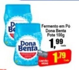 Fermento em po Dona Benta pote 100g
