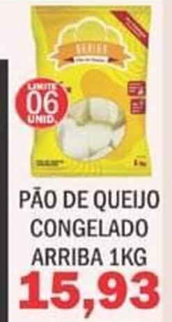 Supermercados Mendonça Pao de Queijo Congelado Arriba 1kg oferta