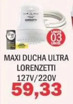 Supermercados Mendonça Maxi Ducha Ultra Lorenzetti 127/220v oferta