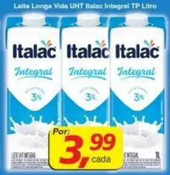 Supermercados Guanabara Leite Longa Vida Uht Italac Integral Tp 1L oferta