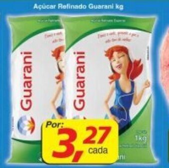 Supermercados Guanabara Acucar refinado Guarani 1kg oferta