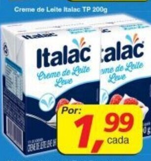 Supermercados Guanabara Creme de Leite Italac TP 200g oferta