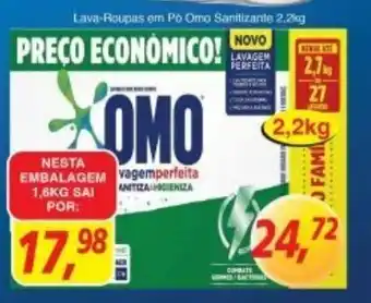 Supermercados Guanabara Lava roupas em po Omo Sanitizante 1.6kg oferta