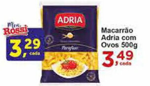 Rossi Supermercado Macarrao Adria Com ovos 500g oferta