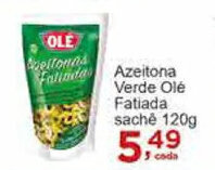 Rossi Supermercado Azeitona Verde Ole Fatiada sache 120g oferta