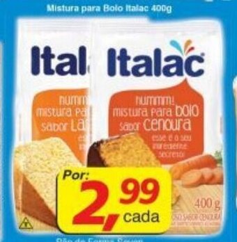 Supermercados Guanabara Mistura para Bolo Italac 400g oferta
