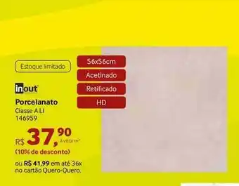Inout Porcelanato Classe A Li 146959