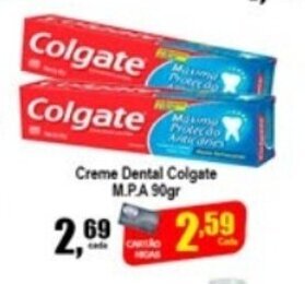 Higa's Supermercado Creme Dental Colgate MPA 90g oferta