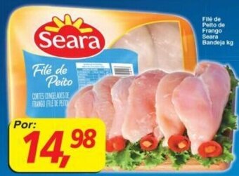 Supermercados Guanabara File de Peito de Frango Seara Bandeja 1kg oferta