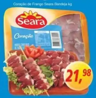 Supermercados Guanabara Coracao de frango Seara bandeja 1kg oferta