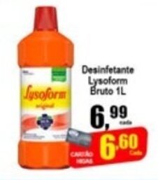 Higa's Supermercado Desinfetante Lysoform Bruto 1L oferta
