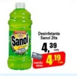 Higa's Supermercado Desinfetante Sanol 2L oferta