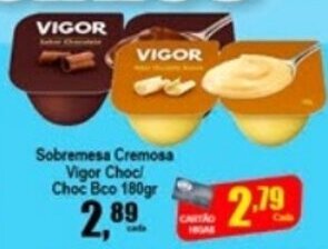 Higa's Supermercado Sobremesa Cremosa Vigor Choc/ Choc Bco 180g oferta