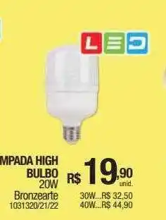 Lampada high bulbo bronzearte