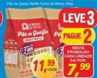 Pao de Queijo Waffle Forno de minas 200g