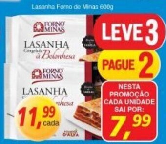 Supermercados Guanabara Lasanha Forno de Minas 600g oferta