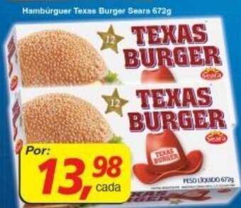 Supermercados Guanabara Hamburguer Texas Burger Seara 672g oferta