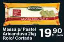 Massa p/ Pastel Aricanduva 2kg Rolo/ Cortada