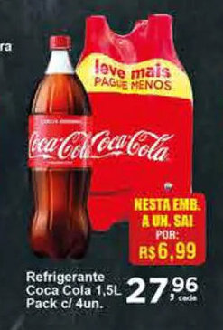 Rossi Supermercado Refrigerante Coca Cola 1.5L Pack c/4un. oferta