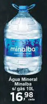 Rossi Supermercado Agua Mineral Minalba s/ Gas 10L oferta