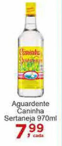 Aguardente Caninha Sertaneja 970ml