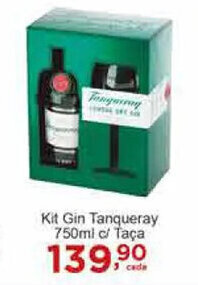 Kit Gin Tanqueray 750ml c/ taca